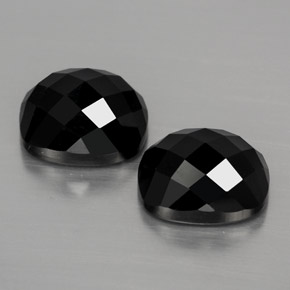 8.88캐럿 천연 검정색 스피넬 보석, 쿠션 컷, 10×8.1 mm, 불투명체