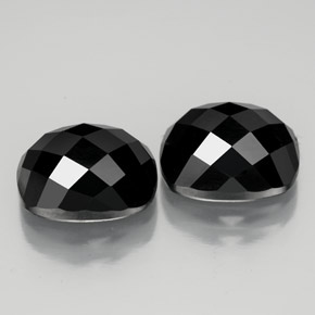 7.82캐럿 천연 검정색 스피넬 보석, 쿠션 컷, 10×8.1 mm, 불투명체