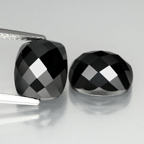 8.11캐럿 천연 검정색 스피넬 보석, 쿠션 컷, 10×8.1 mm, 불투명체