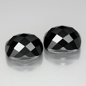 8.11캐럿 천연 검정색 스피넬 보석, 쿠션 컷, 10×8.1 mm, 불투명체