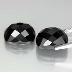 8.11캐럿 천연 검정색 스피넬 보석, 쿠션 컷, 10×8.1 mm, 불투명체