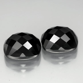캐럿 천연 검정색 스피넬 보석, 쿠션 컷, 10×8.1 mm, 불투명체