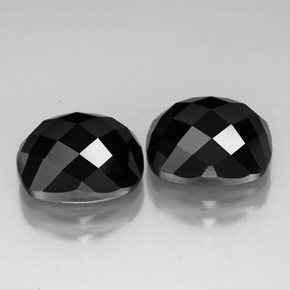 7.86캐럿 천연 검정색 스피넬 보석, 쿠션 컷, 10×8.1 mm, 불투명체