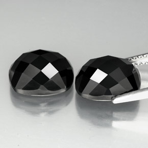 7.86캐럿 천연 검정색 스피넬 보석, 쿠션 컷, 10×8.1 mm, 불투명체