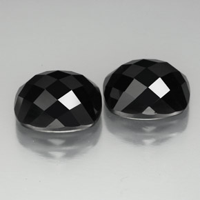 캐럿 천연 검정색 스피넬 보석, 쿠션 컷, 10×8.1 mm, 불투명체