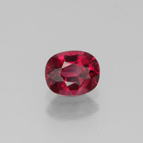 0.56캐럿 천연 레드 스피넬, 타원형 컷, 5.4×4.4 mm, VS-SI