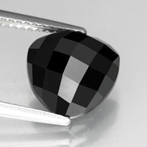 3.89캐럿 천연 검정색 스피넬, 트릴리언, 9.9×9.9 mm, 불투명체