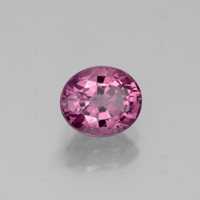 1.50캐럿 천연 보랏빛 핑크 스피넬, 타원형 컷, 7.2×6.1 mm, VS-SI