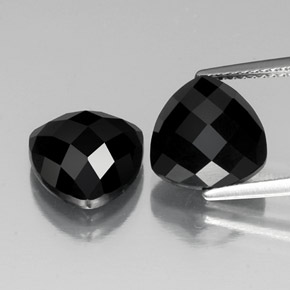 캐럿 천연 검정색 스피넬 보석, 트릴리언, 10×9.9 mm, 불투명체