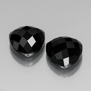 캐럿 천연 검정색 스피넬 보석, 트릴리언, 10×9.9 mm, 불투명체