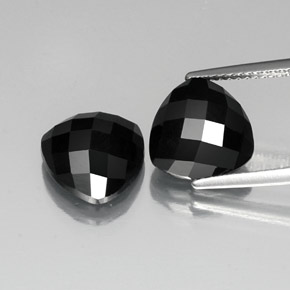 8.33캐럿 천연 검정색 스피넬 보석, 트릴리언, 10.1×9.8 mm, 불투명체