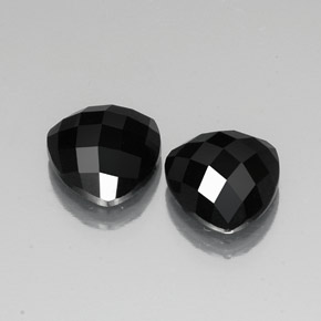 8.33캐럿 천연 검정색 스피넬 보석, 트릴리언, 10.1×9.8 mm, 불투명체