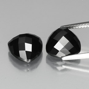 9.13캐럿 천연 검정색 스피넬 보석, 트릴리언, 10×9.9 mm, 불투명체