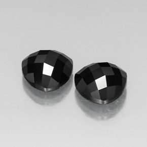 캐럿 천연 검정색 스피넬 보석, 트릴리언, 10×9.8 mm, 불투명체
