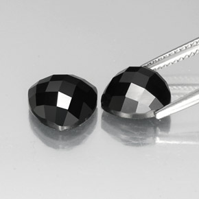 캐럿 천연 검정색 스피넬 보석, 트릴리언, 10×9.8 mm, 불투명체