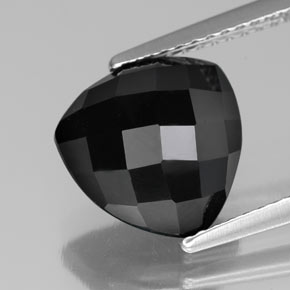 4.21캐럿 천연 검정색 스피넬, 트릴리언, 10.1×9.8 mm, 불투명체