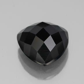 4.21캐럿 천연 검정색 스피넬, 트릴리언, 10.1×9.8 mm, 불투명체