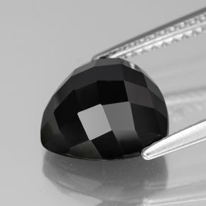 4.21캐럿 천연 검정색 스피넬, 트릴리언, 10.1×9.8 mm, 불투명체
