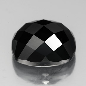 7.17캐럿 천연 검정색 스피넬, 쿠션 컷, 12×10.1 mm, 불투명체