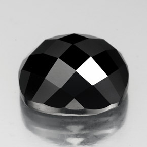 7.53캐럿 천연 검정색 스피넬, 쿠션 컷, 12.1×10.1 mm, 불투명체