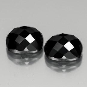 15.09캐럿 천연 검정색 스피넬 보석, 쿠션 컷, 12×10.1 mm, 불투명체