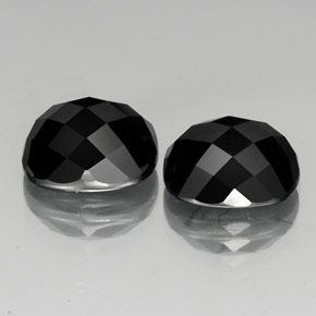 13.83캐럿 천연 검정색 스피넬 보석, 쿠션 컷, 12×10.1 mm, 불투명체