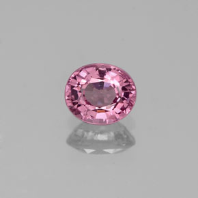 0.56캐럿 천연 보랏빛 핑크 스피넬, 타원형 컷, 5.3×4.6 mm, VVS-VS