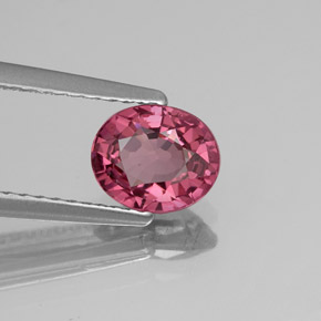 1.03캐럿 천연 레드 핑크 스피넬, 타원형 컷, 6.9×5.7 mm, VS