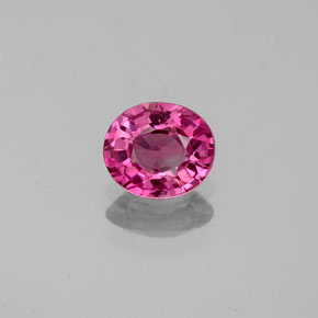 0.74캐럿 천연 핑크빛 퍼플 스피넬, 타원형 컷, 6×5.2 mm, VS-SI