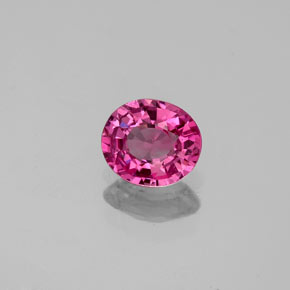 0.74캐럿 천연 핑크빛 퍼플 스피넬, 타원형 컷, 6×5.2 mm, VS-SI