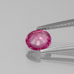 0.74캐럿 천연 핑크빛 퍼플 스피넬, 타원형 컷, 6×5.2 mm, VS-SI