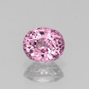 0.98캐럿 천연 핑크 스피넬, 타원형 컷, 6.3×5.3 mm, VS-SI