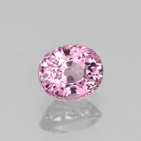 0.98캐럿 천연 핑크 스피넬, 타원형 컷, 6.3×5.3 mm, VS-SI
