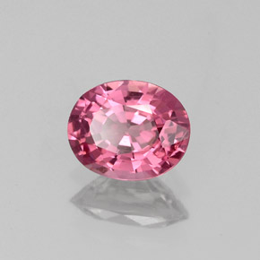 0.73캐럿 천연 보랏빛 핑크 스피넬, 타원형 컷, 6.4×5.1 mm, VS
