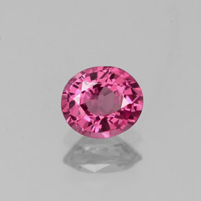 0.56캐럿 천연 보랏빛 핑크 스피넬, 타원형 컷, 5.5×4.8 mm, VVS-VS