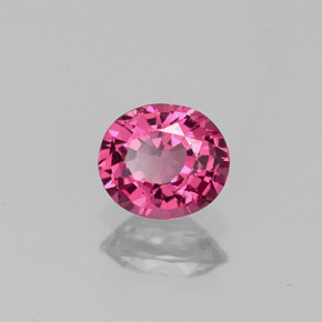 0.56캐럿 천연 보랏빛 핑크 스피넬, 타원형 컷, 5.5×4.8 mm, VVS-VS