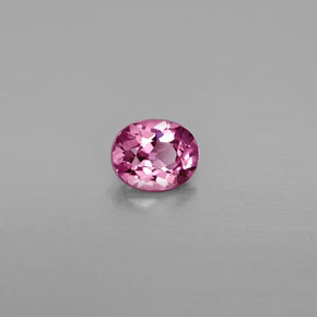 0.64캐럿 천연 보랏빛 핑크 스피넬, 타원형 컷, 5.9×4.7 mm, VVS