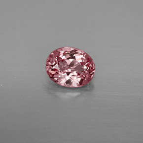 1.27캐럿 천연 로즈 핑크 스피넬, 타원형 컷, 7.2×5.8 mm, VS-SI