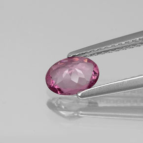 0.59캐럿 천연 보랏빛 핑크 스피넬, 타원형 컷, 6.3×4.7 mm, VVS-VS