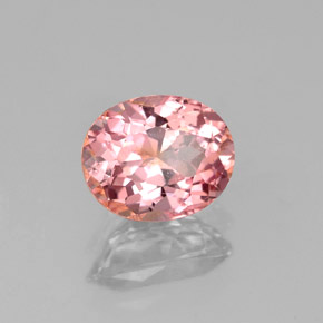 1.34캐럿 천연 오렌지 핑크 스피넬, 타원형 컷, 7.4×6 mm, VS-SI