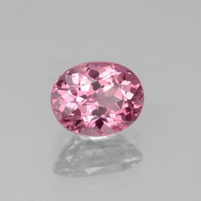 1.34캐럿 천연 바이올렛 핑크 스피넬, 타원형 컷, 7.3×5.8 mm, VS