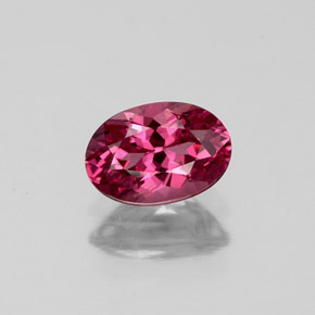 0.82캐럿 천연 보랏빛 핑크 스피넬, 타원형 컷, 6.8×4.7 mm, SI