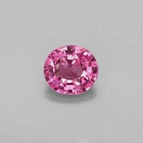 0.98캐럿 천연 보랏빛 핑크 스피넬, 타원형 컷, 6.3×5.7 mm, VVS-VS