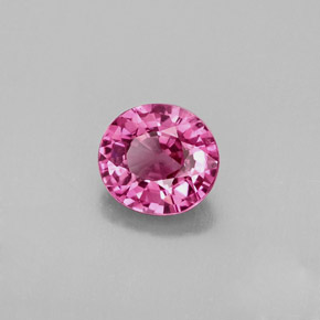 0.98캐럿 천연 보랏빛 핑크 스피넬, 타원형 컷, 6.3×5.7 mm, VVS-VS