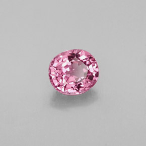 0.84캐럿 천연 보랏빛 핑크 스피넬, 타원형 컷, 5.9×5.2 mm, VVS-VS