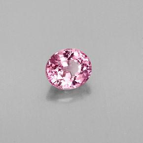 0.81캐럿 천연 보랏빛 핑크 스피넬, 타원형 컷, 5.6×4.9 mm, VVS-VS