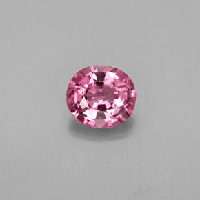 0.68캐럿 천연 보랏빛 핑크 스피넬, 타원형 컷, 5.8×5.3 mm, SI
