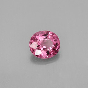 0.68캐럿 천연 보랏빛 핑크 스피넬, 타원형 컷, 5.8×5.3 mm, SI