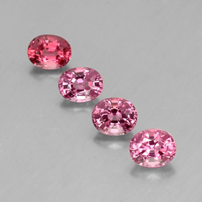 캐럿 천연 멀티 핑크 스피넬 보석, 타원형 컷, 6.1×5 mm, VVS-VS