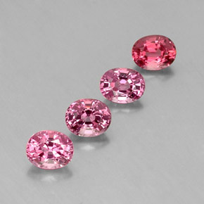 캐럿 천연 멀티 핑크 스피넬 보석, 타원형 컷, 6.1×5 mm, VVS-VS